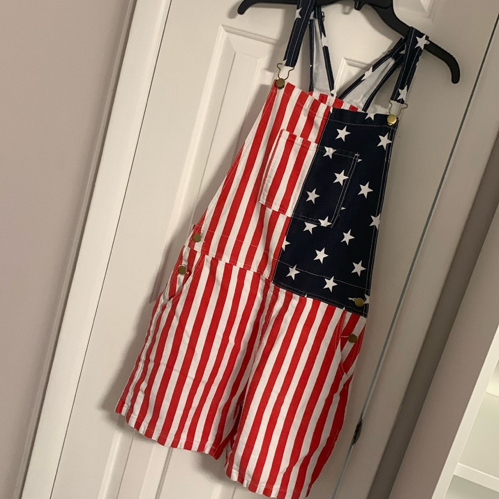 American Flag overalls